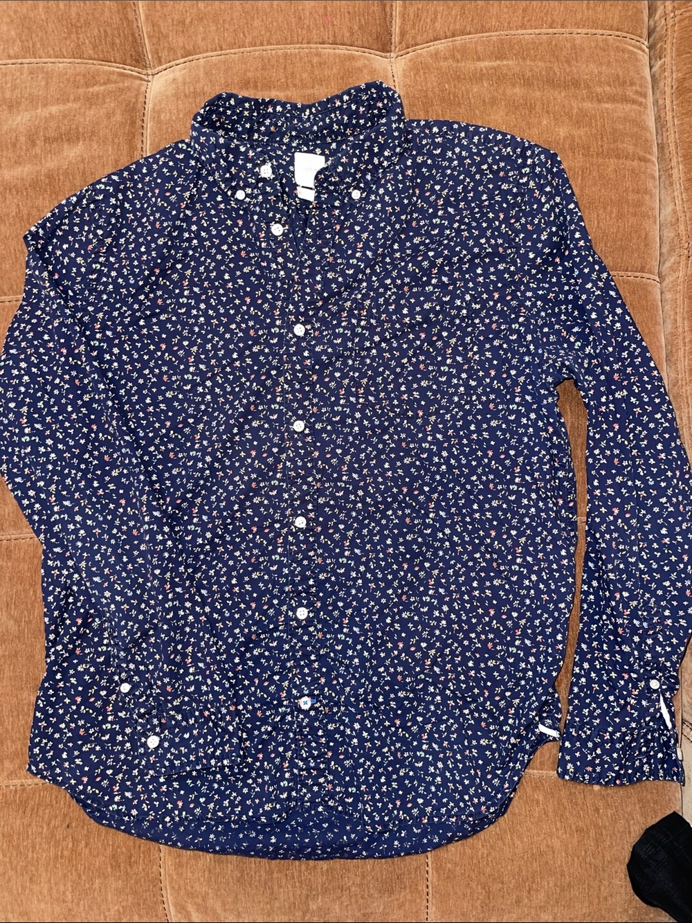 GAP Navy Floral Button-Down Shirt